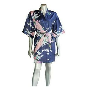 Navy Blue Satin Robe/Bridesmaid Robe