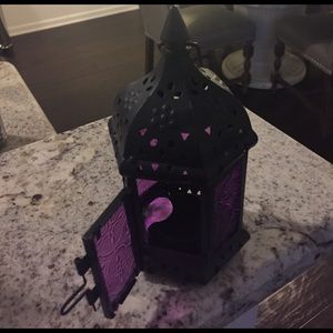 Pier 1 candle holder. About 10 in tall