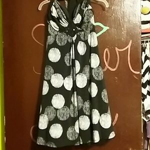 Dress polka dot black and white