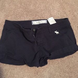 Size 2 Abercrombie and Fitch navy shortie shorts