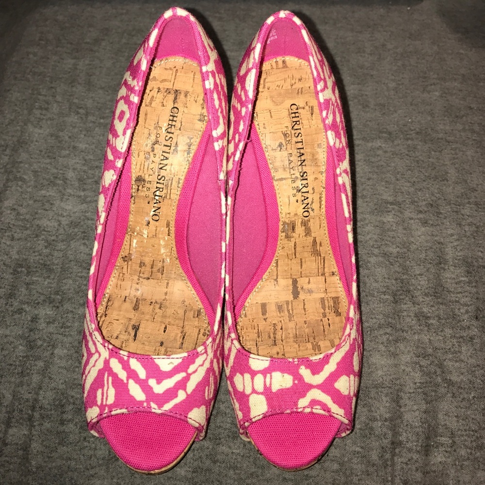 💖 Pink Peep Toe Heels 💖