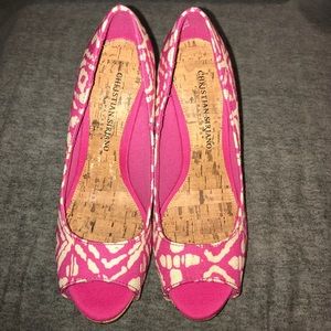 💖 Pink Peep Toe Heels 💖