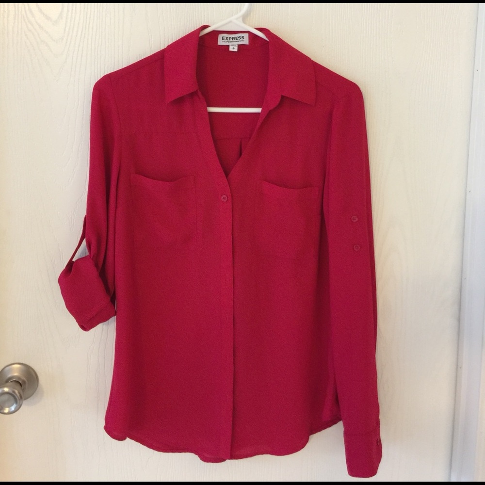 🌈SALE! Beautiful bright & bold fuchsia blouse!