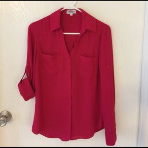 🌈SALE! Beautiful bright & bold fuchsia blouse!