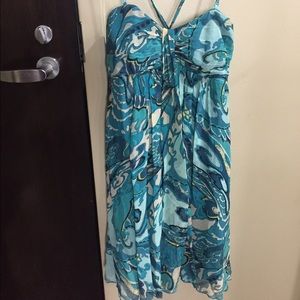Blue flowy dress