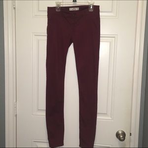 Hollister Maroon Skinny Jeans