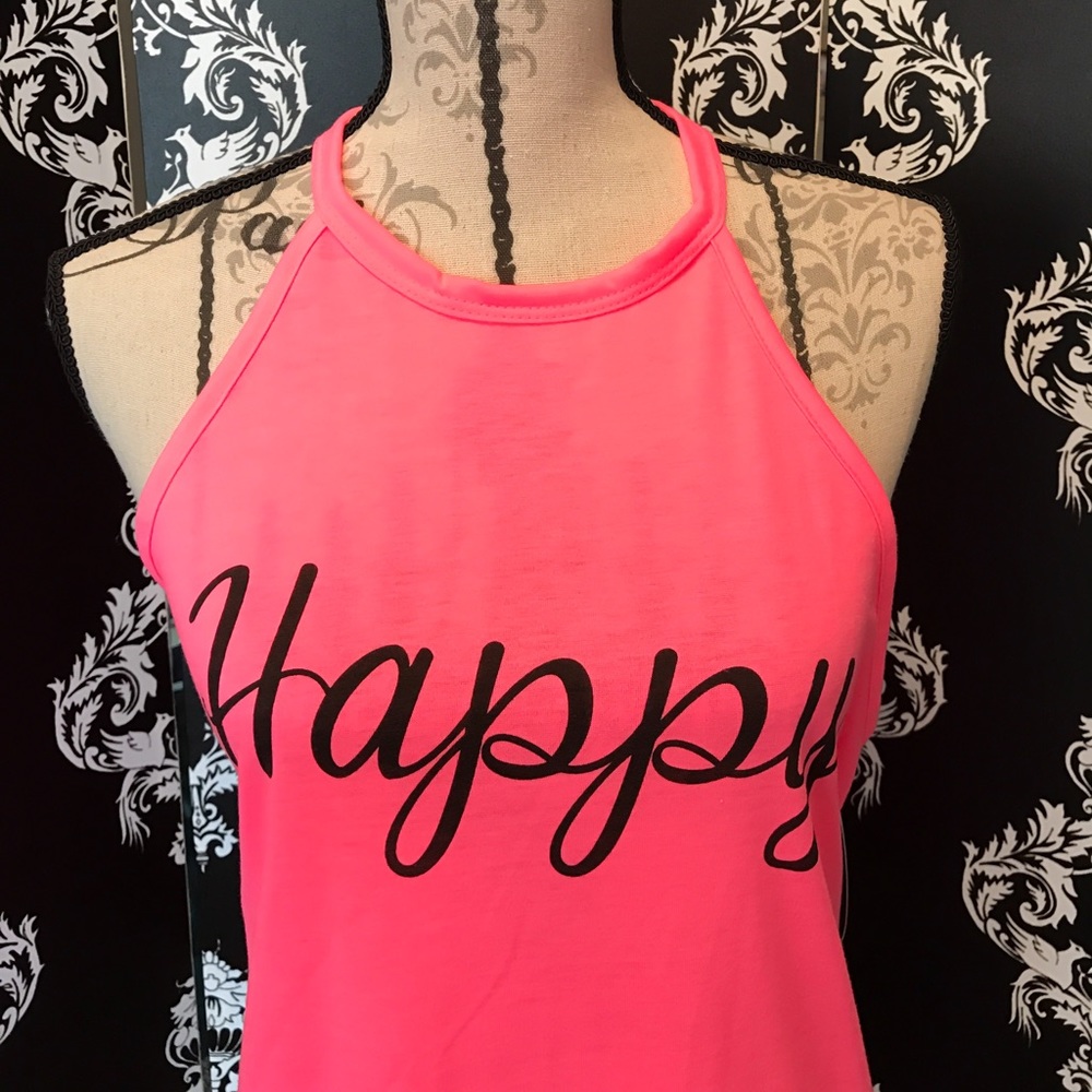 🍀 NWT! Beautiful Happy Tank with cute back! - Picture 3 of 4