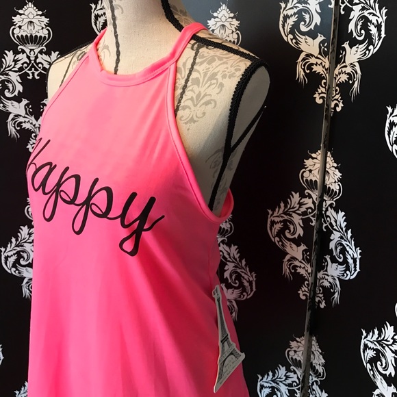 🍀 NWT! Beautiful Happy Tank with cute back! - Picture 2 of 4