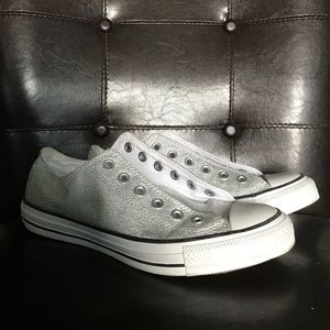 Converse All Star Silver Sparkle Sneakers