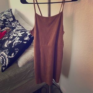 Suede brown dress.
