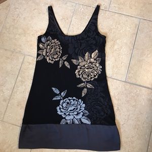 Express dress with silver flowers. Size M