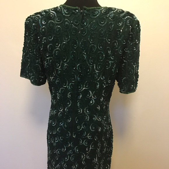 Vintage Dresses - Vintage 100% silk and sequins dress Vintage Dresses - Vintage 100% silk and sequins dress
