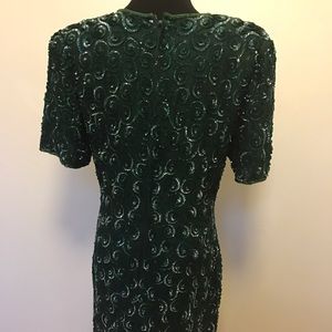 Vintage Dresses - Vintage 100% silk and sequins dress Vintage Dresses - Vintage 100% silk and sequins dress