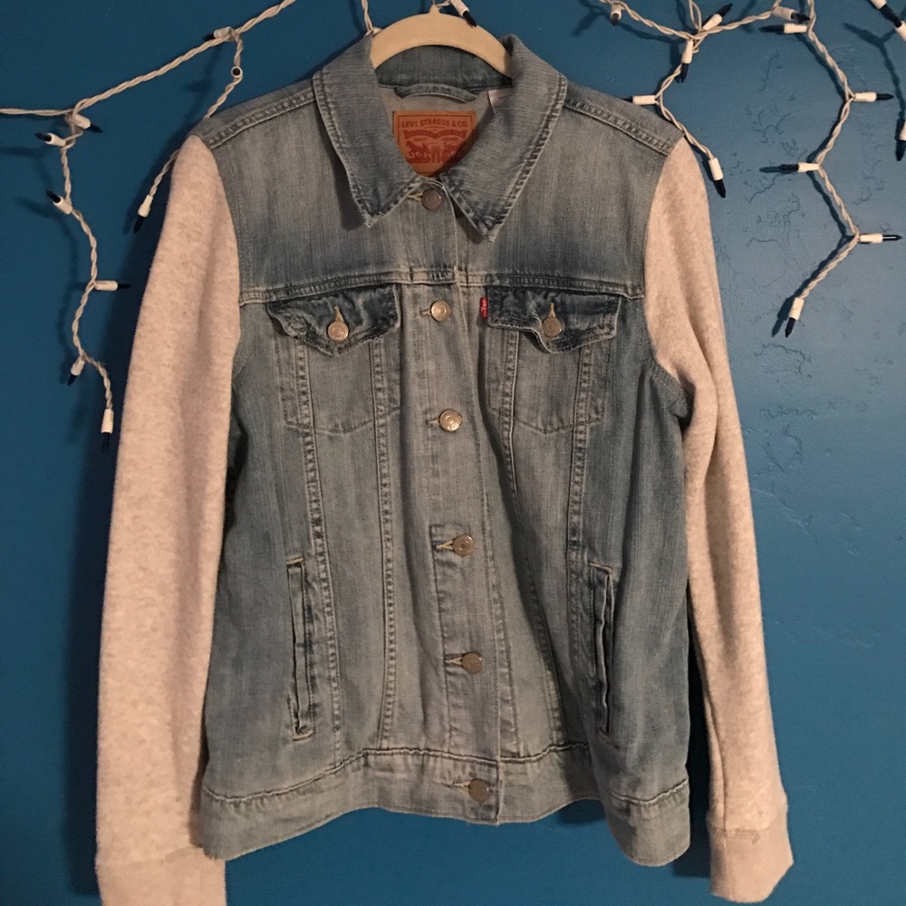 Levi Denim / Sweatshirt Button up Jacket