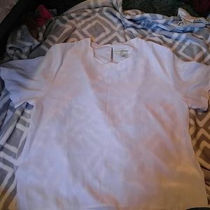 Sheer white women's shirt. Perfect for the office!