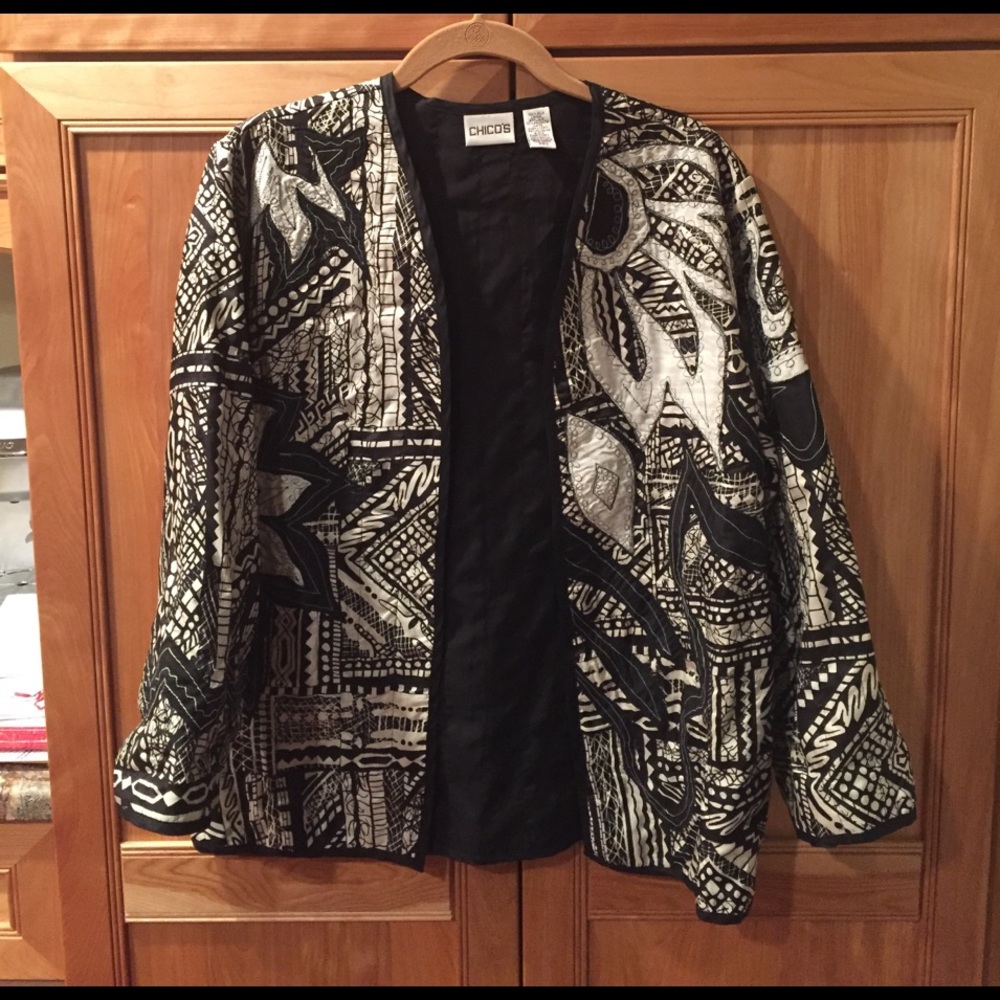 Chico's Black and White Jacket
