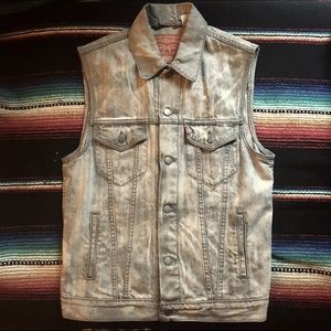 Levi Strauss & Co. Washed Distressed Denim Vest