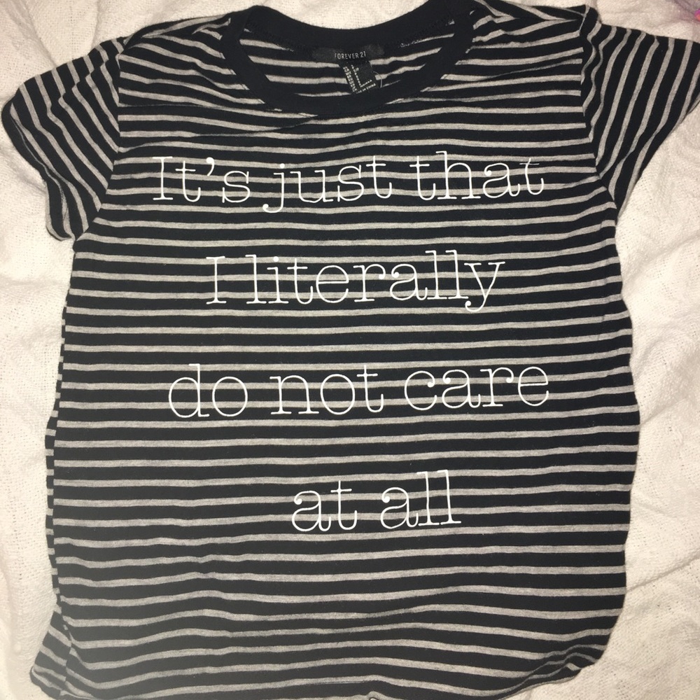 Cropped/Striped Forever 21 Shirt