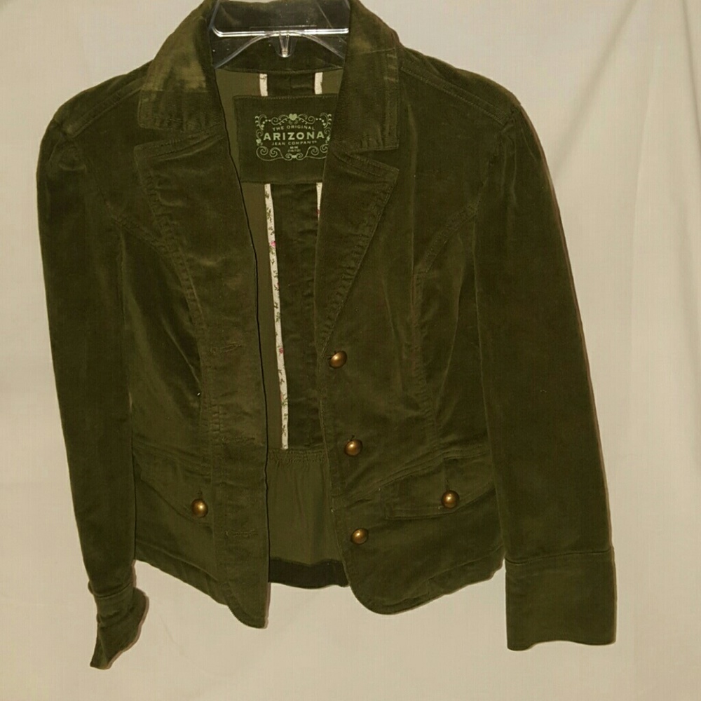 Arizona corduroy army green jacket NWOT