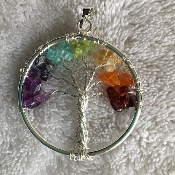 Genuine Chakra Tree of Life - Real stones w/violet - Picture 3 of 6