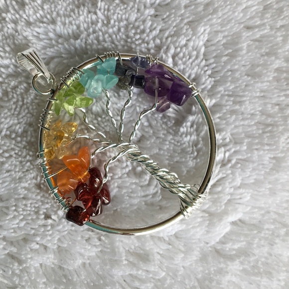 Genuine Chakra Tree of Life - Real stones w/violet - Picture 2 of 6