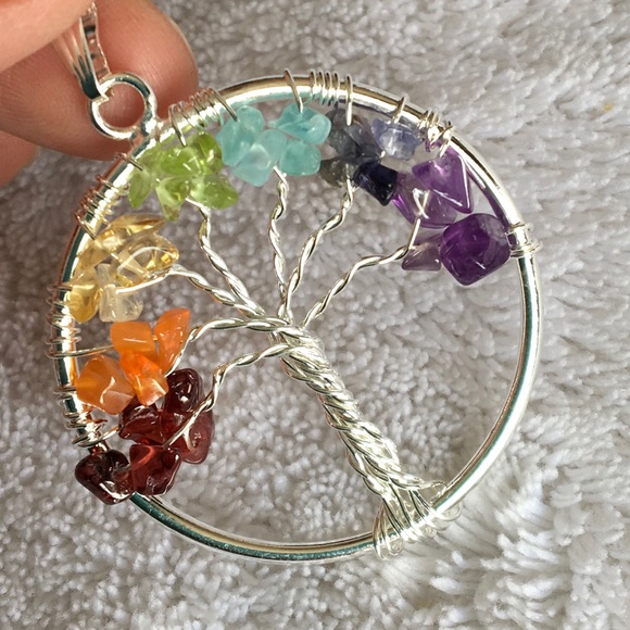 Genuine Chakra Tree of Life - Real stones w/violet - Picture 4 of 6