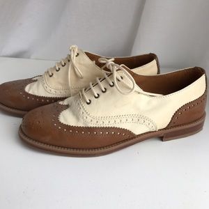 Nobel oxfords in tan and cream