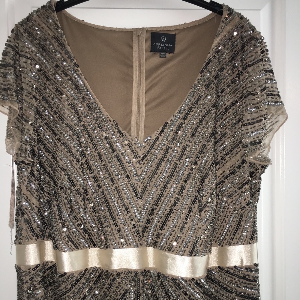Adrianna Pappell 18w Beaded Gown, worn once