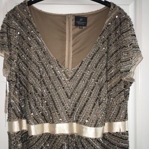 Adrianna Pappell 18w Beaded Gown, worn once