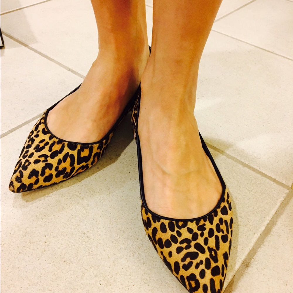 Maiden lane leopard flat shoes