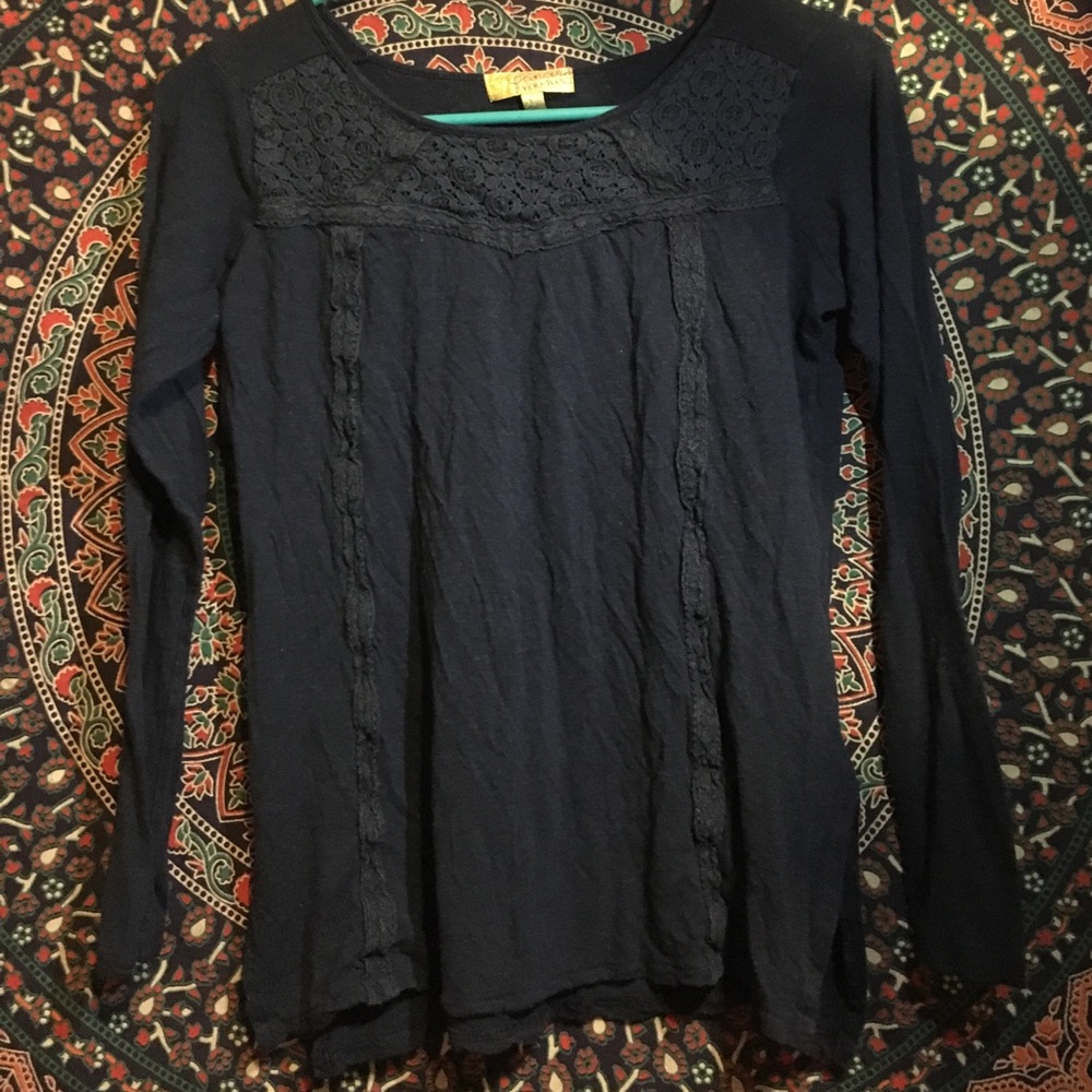 Vera Wang dark blue blouse