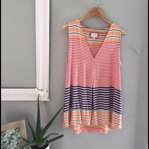 Deletta Sleeveless Striped Tunic