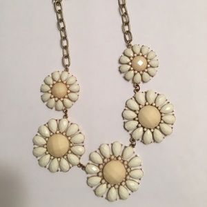 Enamel ivory statement necklace