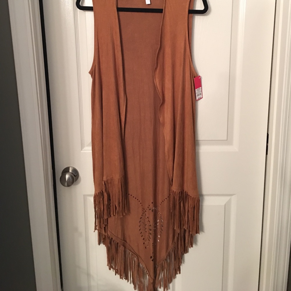 NWT fringe vest