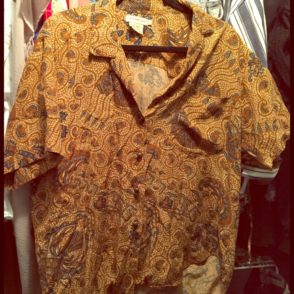Vintage patterned Calvin Klein top