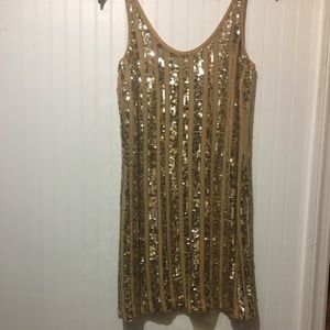 NWT I.N.C. Concepts gold sequin dress