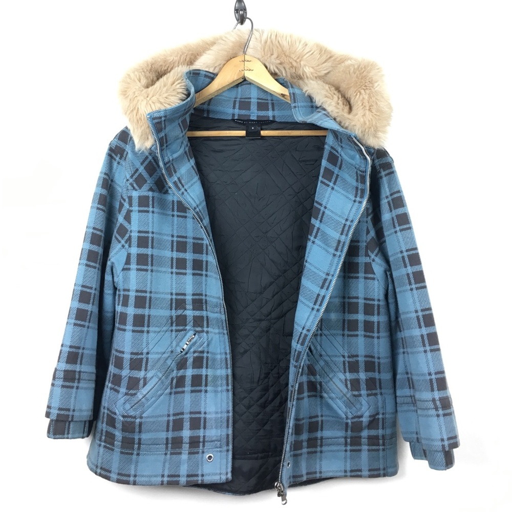 marc by marc jacobs tartan zip up