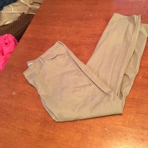 Olive green straight leg chinos