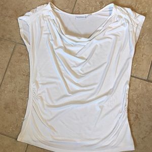 White New York & Company cowl-neck shirt. Size L