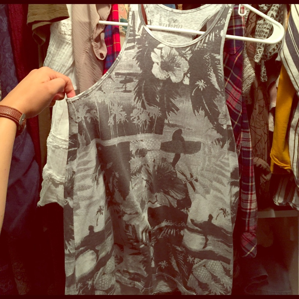 Grey surfer top