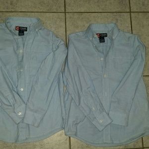 Two Chaps boys blue dress shirts