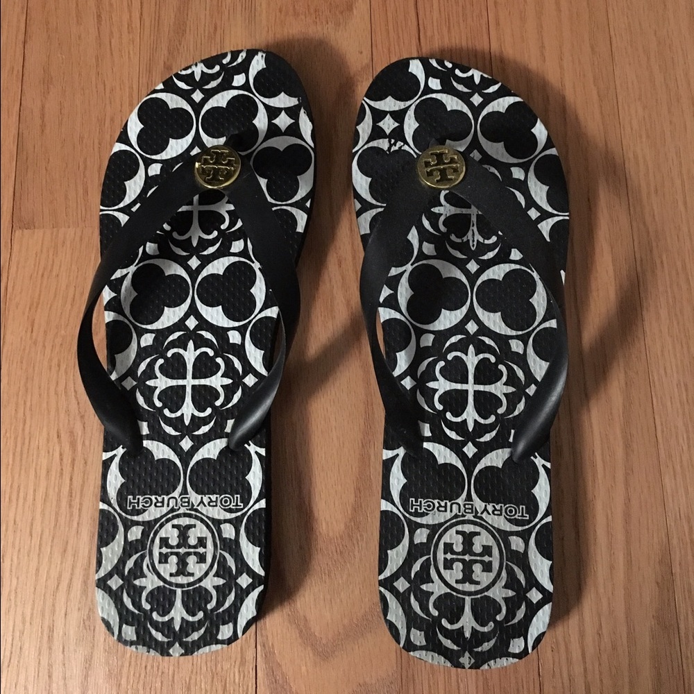Tory Burch Classic Black Flip Flops