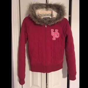 University of PINK Ski Team Quilted Fur Jacket