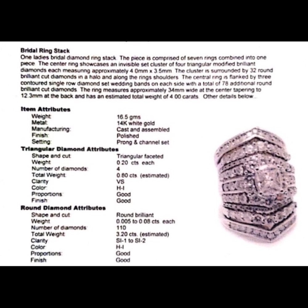 4 ct diamond ring