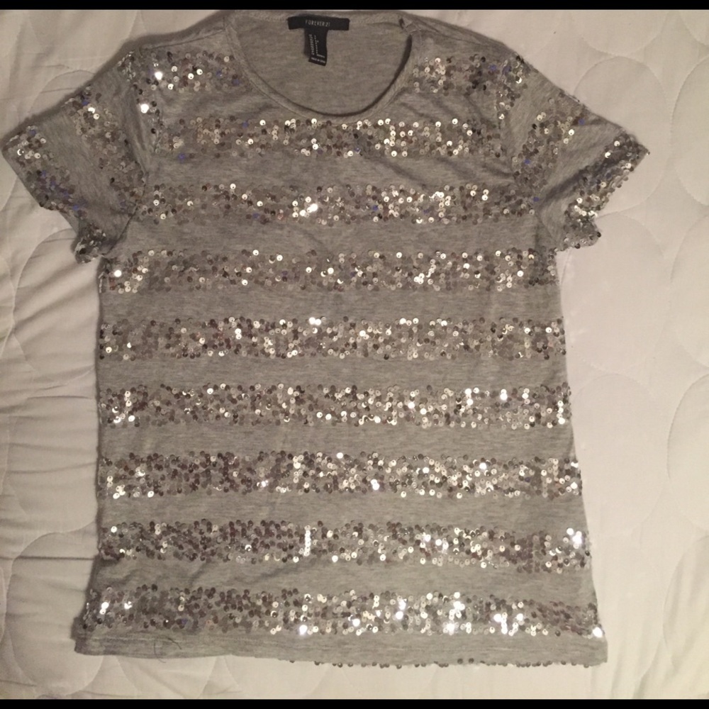 Grey sequence tshirt!!!