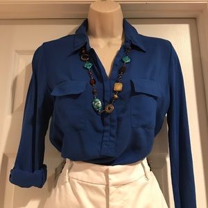 **SOLD** Royal Blue Collar Shirt Sz.S