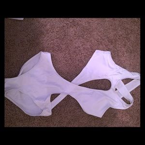 Sexy cris cross white bathing suit