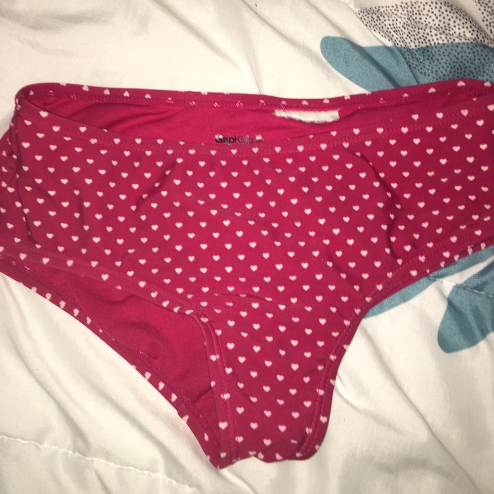 Red & White Heart Bikini Bottoms
