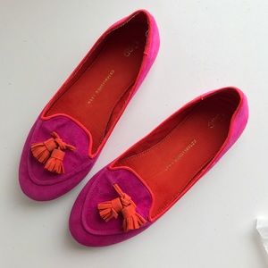 Magenta loafers