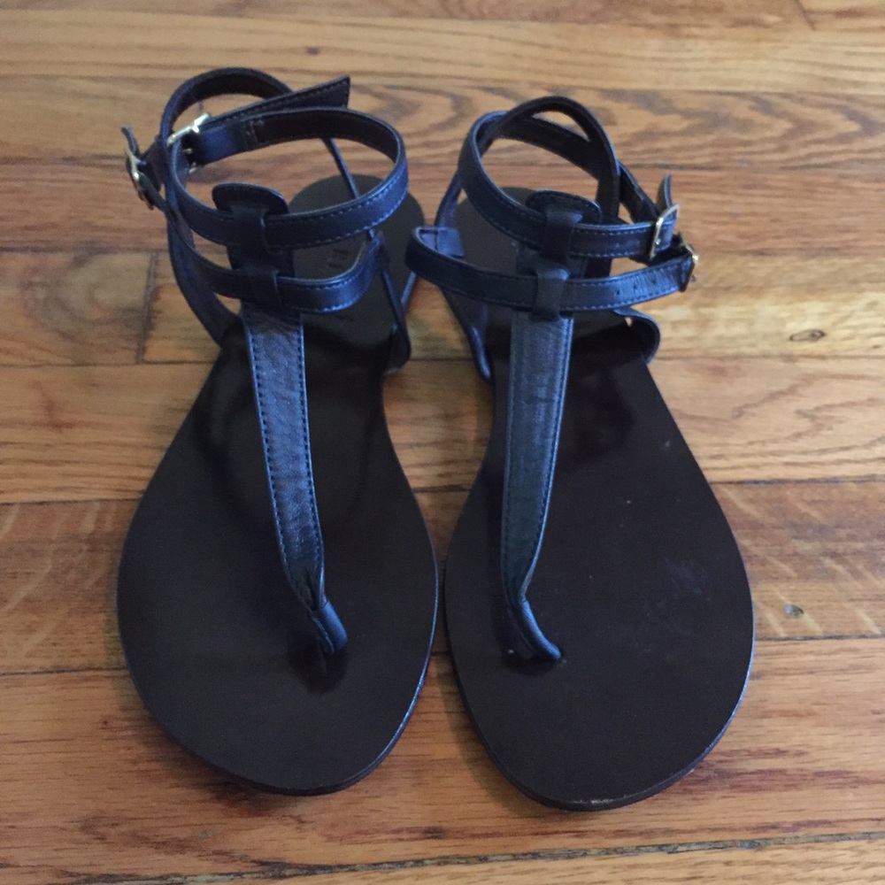 JCrew navy gladiator sandals